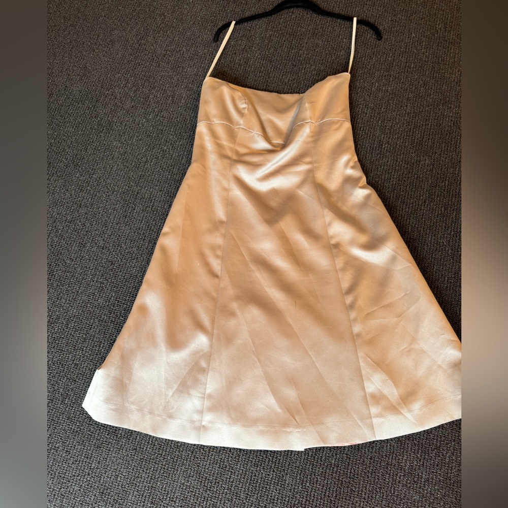 Elegant Cream Strapless Dress